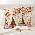 thumbnail image 3 of Fall Gnomes Outdoor Waterproof Pillow Covers, Thanksgiving Maple Leaf Rustic Pumpkin Decorative Square Throw Pillowcase Sofa Cushion Sham for Patio/Couch/Chair, 20"x20" 2 Pack, 3 of 8
