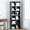 Black, variant on ALISENED 68.5 Inches Small Tall Narrow Corner Bookshelf, 6 Shelf Cubby Storage Organizer for Small Spaces, Freestanding Storage Cabinet for Bedroom Library Living Room Home Office, Black