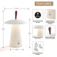 thumbnail image 2 of LampLust Lámpara de mesa con forma de seta para exteriores, 12 pulgadas, lámpara inalámbrica con forma de seta blanca, LED regulable, cable de carga USB, lámpara de mesa recargable resistente a la int, 2 of 5