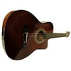 Full Size Acoustic Country/Bluegrass Cutaway Guitar with Gig Bag - Walnut