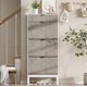 thumbnail image 1 of |3343|space-saving shoe almacenamiento gabinete: three flip-top cajones, adjustable estantes para 18-24 pairs - narrow design para entrada, hallway, front door organization|, 1 of 7