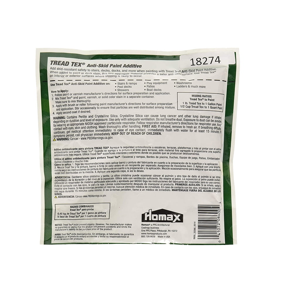 Homax Tread-Tex Anti- Skid Paint Additive, Clear, 16 Ounces