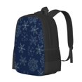 thumbnail image 2 of Daiia Snowflake Dark Blue Backpack for Men and Women -Durable Backpack Large Capacity, Water-Resistant Bag with Adjustable Straps and Laptop Compartment, 2 of 9
