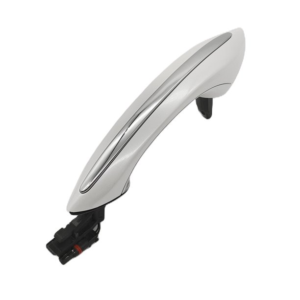 Manija de puerta lateral izquierda sin llave para BMW Serie 5 F10 11-17 (trasera izquierda blanca) Likrtyny Accesorios para autos y motos