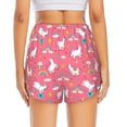 thumbnail image 2 of Lsque Yoga Unicorn Printed Women's Running Shorts with Liner Pockets,Elastic Quick Dry Workout Athletic Gym Yoga Shorts,Womens High Waist Shorts-XX-Large, 2 of 9