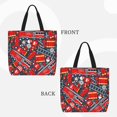 thumbnail image 2 of Fotbe Fire Sign Bolsa Tote con Estampado para Mujer, Bolsos con Cremallera, Bolsa de Hombro Casual de Gran Capacidad con Bolsillos Internos, 2 of 7