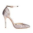 thumbnail image 2 of XYD Women Elegant Pointed Toe D'orsay Pumps Ankle Strap Stiletto High Heels Buckled Party Wedding Dress Shoes Size 5 Light Grey, 2 of 4