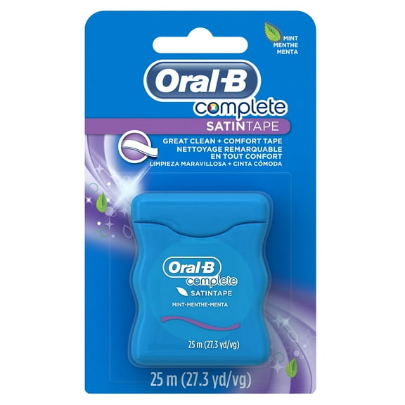 Oral-B Complete SatinTape Dental Floss, Mint, 25 M