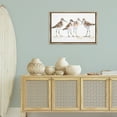 thumbnail image 3 of Stupell Industries Sand Pipers Gathered Animals Painting Brown Floater Framed Canvas Art Print Wall Art, 31 x 21, 3 of 10