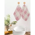 thumbnail image 2 of Pink Farmhouse Kitchen Dish Towels for Drying Dishes Set of 4, Buffalo Plaid Check Lattice Geometric Waffle Weave Microfiber Hand Tea Bathroom Towels Quick Dry & Absorbent Towel 12x12, 2 of 7