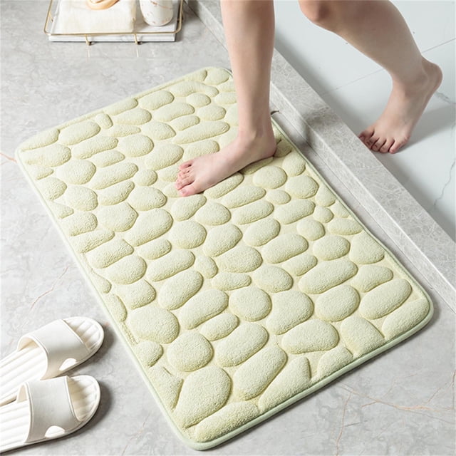 Alfombra de baño de espuma viscoelástica con respaldo antideslizante - Súper absorbente y de secado rápido para baño, ducha y dormitorio