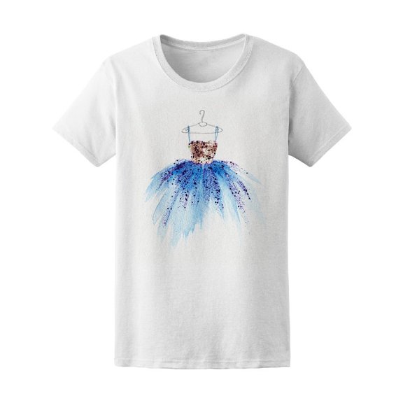 Watercolor Elegant Dress Sketch Tee Women's -Image by Shutterstock