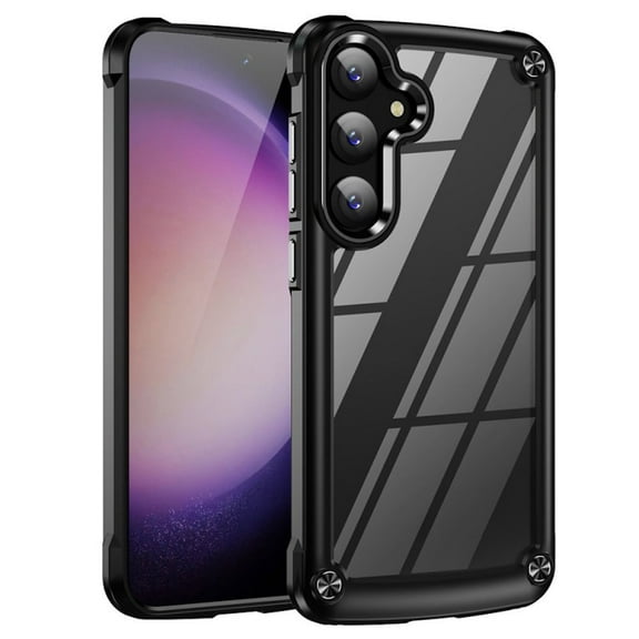 Military Grade Tough Shield Snap-on Transparent Case for Samsung Galaxy S25 - Black