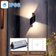 thumbnail image 3 of Aplique LED de pared para exterior de 10 W, IP66, resistente al agua, moderno aplique de pared de aluminio para exteriores, iluminación exterior para patio, jardín, terraza, cerca de la pared, patio,, 3 of 5