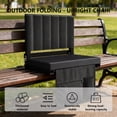 thumbnail image 6 of Portable Stadium Seat with Back Support, Folding Bleacher Chair with Cushion, Cup Holders, Storage Pockets & Shoulder Strap – Ideal for Sports Events, Camping & Picnics (Black), 6 of 8