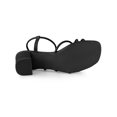 thumbnail image 5 of BLISSFUL STEP Open Toe Slingback Block Heel Sandals for Women Black (Size 6), 5 of 7