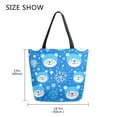 thumbnail image 5 of FORMRS Womens Canvas Tote Bag with Zipper Inner Pocket Shoulder Handbag, Blue Bears, 5 of 7