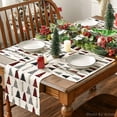 thumbnail image 2 of Smile White Xmas Tree Christmas Placemats Set of 4, 12x18 Inch Winter Table Mats, 2 of 6