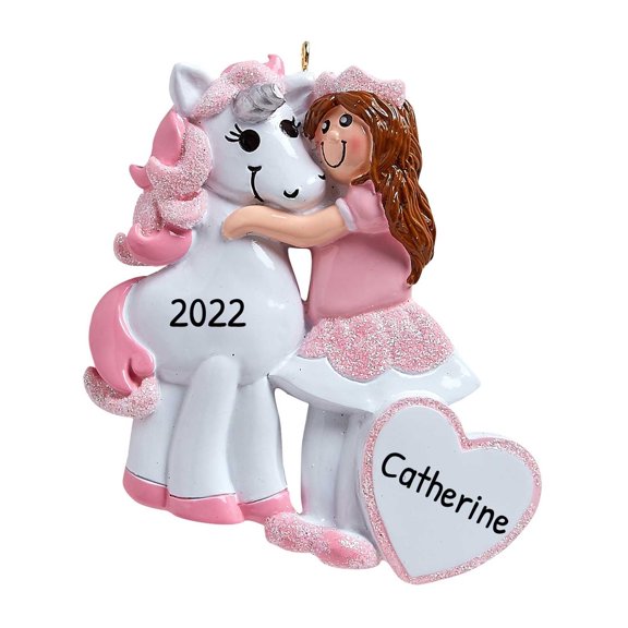 Ornaments by Elves Personalized Unicorn Princess Ornaments Holiday Keepsake Christmas Decorations