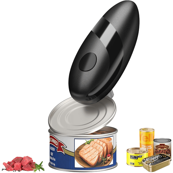 Electric Can Opener Automatic One-Touch for Seniors Elderly | Smooth Safe Edge | Portable Fits Most Cans