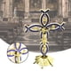 thumbnail image 3 of Cruz de crucifijo católico de soporte, estatua y estatuilla de Jesucristo de aleación para decoración de , adorno de Iglesia de oficina Azul Macarena Crucifijo de pie, 3 of 8