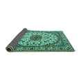 thumbnail image 2 of Ahgly Company Indoor Rectangle Medallion Turquoise Blue Traditional Area Rugs, 8' x 12', 2 of 4