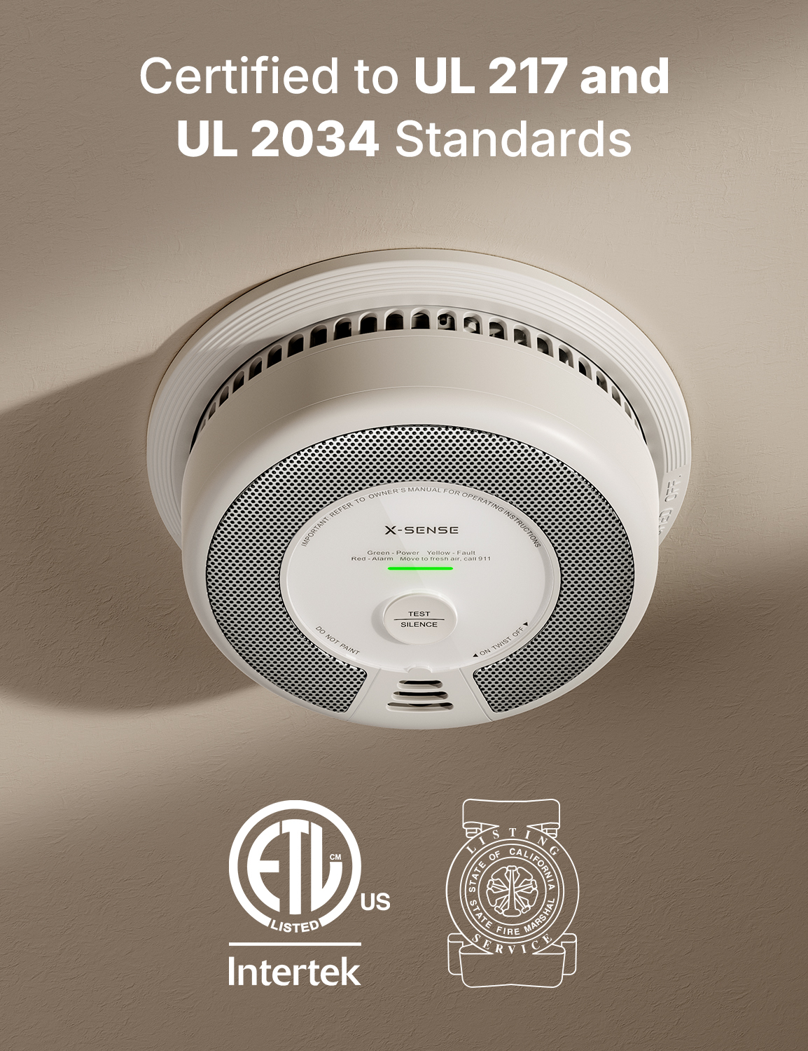 X-Sense Smoke and Carbon Monoxide Detector, 10-Year Battery photo 2