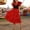 Red, variant on Spanish Flamenco Dress for Girl with Ruffles on The Skirt with Detail of Ruffles and Polka dots on The Skirt, Spanish Dancer(Red,M)