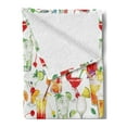 thumbnail image 2 of Tiki Bar Soft Flannel Fleece Throw Blanket, Exotic Cocktails Pattern Summer Drinks Fresh Juicy Beverages Watercolor Artwork, Cozy Plush for Indoor and Outdoor Use, 60" x 80", Multicolor, by Ambesonne, 2 of 5