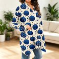 thumbnail image 4 of IYYVV Halloween Cardigan Pumpkin Goast Witch 2026 Halloween Sweaters for Women Long Sleeve Oversized Cardigan Royal Blue M, 4 of 7