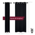thumbnail image 2 of Cortinas Black Out Decoracion Textil Hogar Adornos 270x210cm negro, 2 of 8