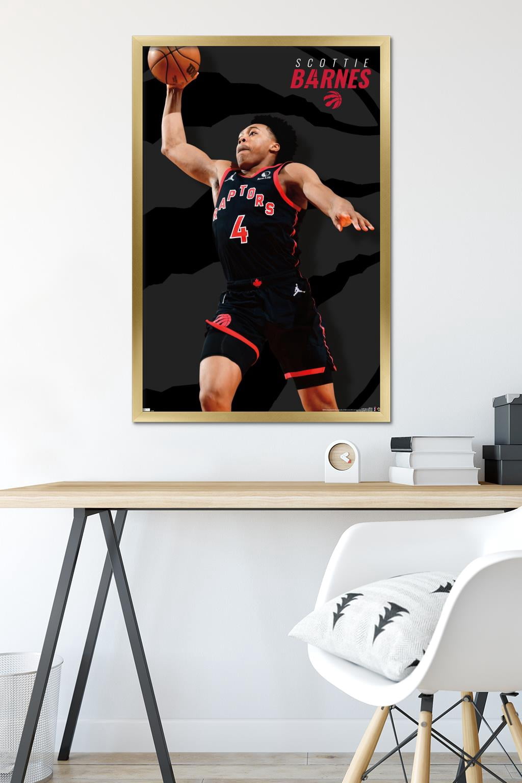 NBA Toronto Raptors - Scottie Barnes 22 Wall Poster, 22.375" x 34" Framed