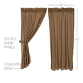 thumbnail image 3 of VHC Brands Rustic Cedar Green Plaid Cotton Ridge Curtains Rod Pocket Tie Back(s) Panel Pair, 3 of 4