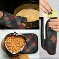 thumbnail image 5 of Yayeee Oven Mitts and Pot Holder Set of 2 Heat Resistant Kitchen Gloves Baking Hot Pad, Red Tartan Pattern, 5 of 5