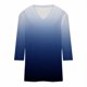 thumbnail image 4 of ICHUANYI Liquidación Camiseta holgada con estampado de moda para mujer Blusa con mangas 3/4 Tops casuales con cuello en V ICHUANYI WER2023082203420, 4 of 5