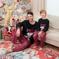 thumbnail image 4 of Family Matching Christmas Pajamas Deer Print Pullover Top Plaid Pant Sleepwear Set, 4 of 7