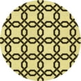 thumbnail image 1 of Ahgly Company Indoor Round Patterned Mustard Yellow Area Rugs, 3' Round, 1 of 6