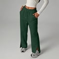 thumbnail image 2 of NinXxx Kids Side Split Sweatpants School Supplies Elastic Loose Trousers Dark Green 7-8 Years, 2 of 8