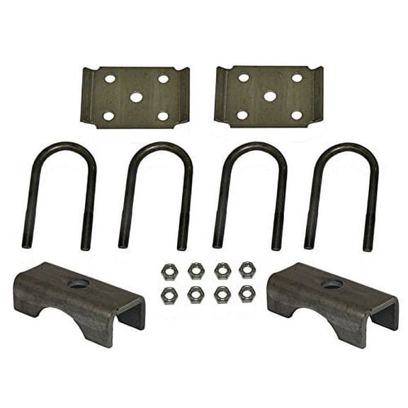U-Bolt Mounting Kit for 3,500 lb Trailer Axles with 2-3/8 Inch Round Tube Diameter
