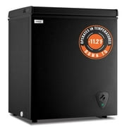 WANAI 5.0 Cu.ft Chest Freezer Compact Deep Freezers with 7 Thermostat for Home Kitchen Office Black