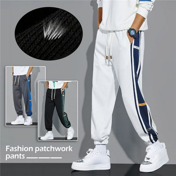 Pantalones de chandal de cintura alta para hombre pantalon informal a rayas holgado marca de moda Verano Bodega Aurrera en linea