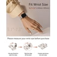 thumbnail image 3 of Wearlizer Stainless Steel Band Compatible with Apple Watch Band for Women 38/40/41/42/44/45/46/49mm, Studded Link Bracelet Strap, Dressy Metal Band for Series 11/10/9/8/7/6/5/4/SE/Ultra, 3 of 7