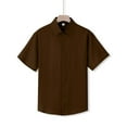 thumbnail image 4 of Men's Casual Short Sleeve Button Down Shirt Solid Color Polyester Comfortable Daily Wear, 4 of 6