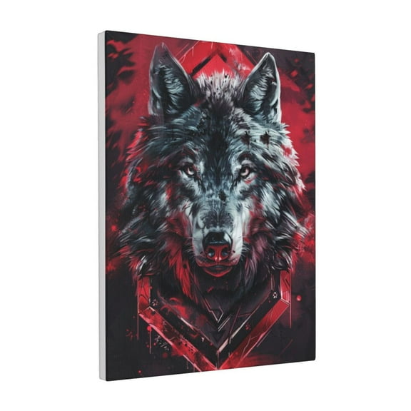 12x16 inch Funny Wolf Head Oil Paintings On Canvas,Zoo Painting Decor Accessory,Room Decor For Men,Indoor Man Cave,Bar,Bathroom Door Wall Art Decor Painting Poster,Classic Gift For Wolf Lover