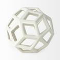 thumbnail image 5 of White Crackle Glaze Ceramic Geometric Sculpture, 5 of 6