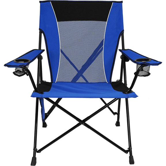 Dual Lock Folding Camp Chairs - Versatile for Sports, Outdoors & Lawns - Locks Positions - Maldives Blue