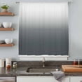 thumbnail image 4 of Grey Ombre Sheer Curtains 72 Inch Length, Light Filtering Voile Curtain Panel, Gray White Gradient Modern Abstract Art Rod Pocket Drapes Window Treatments for Living Room Bedroom 52"x72", 4 of 9