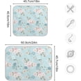 thumbnail image 3 of Coolnut Small Flower Blue Dish Drying Mat for Kitchen, 16 x 18 Inch Microfiber Absorbent Dish Drying Pad, Machine Washable Kitchen Counter Protect Mats, 3 of 7
