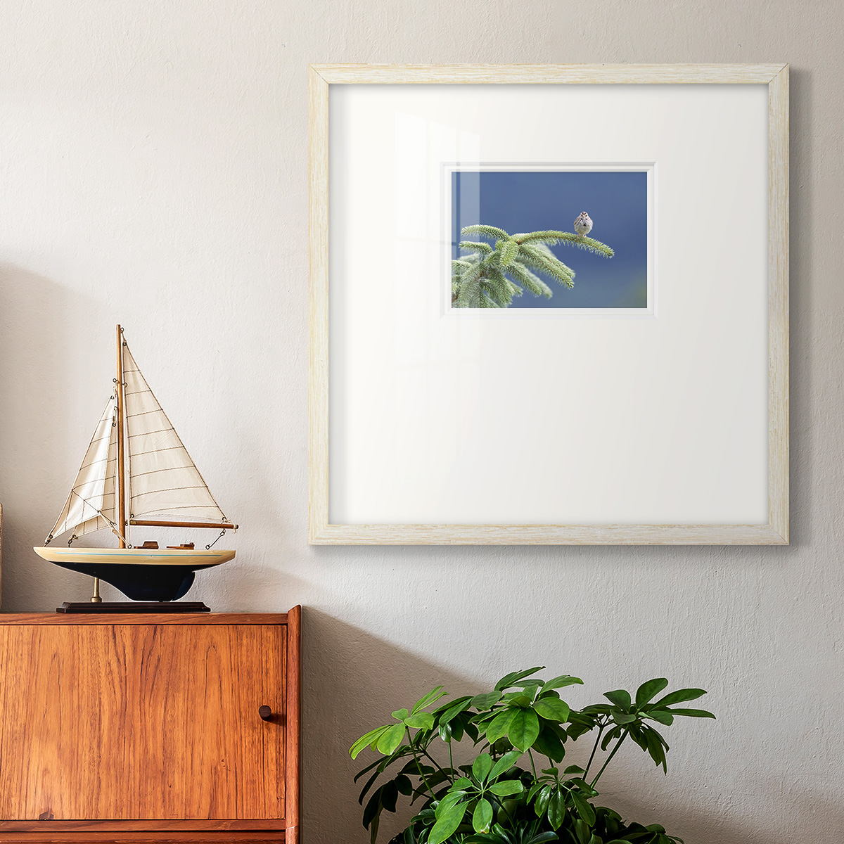 Evergreen PerchPremium Framed Print