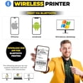 thumbnail image 3 of Impresora de etiquetas, impresora térmica Bluetooth, impresora de etiquetas de envío 4x6, impresora térmica de etiquetas para computadora de escritorio o teléfono, compatible con iPhone, Android, Wind, 3 of 5